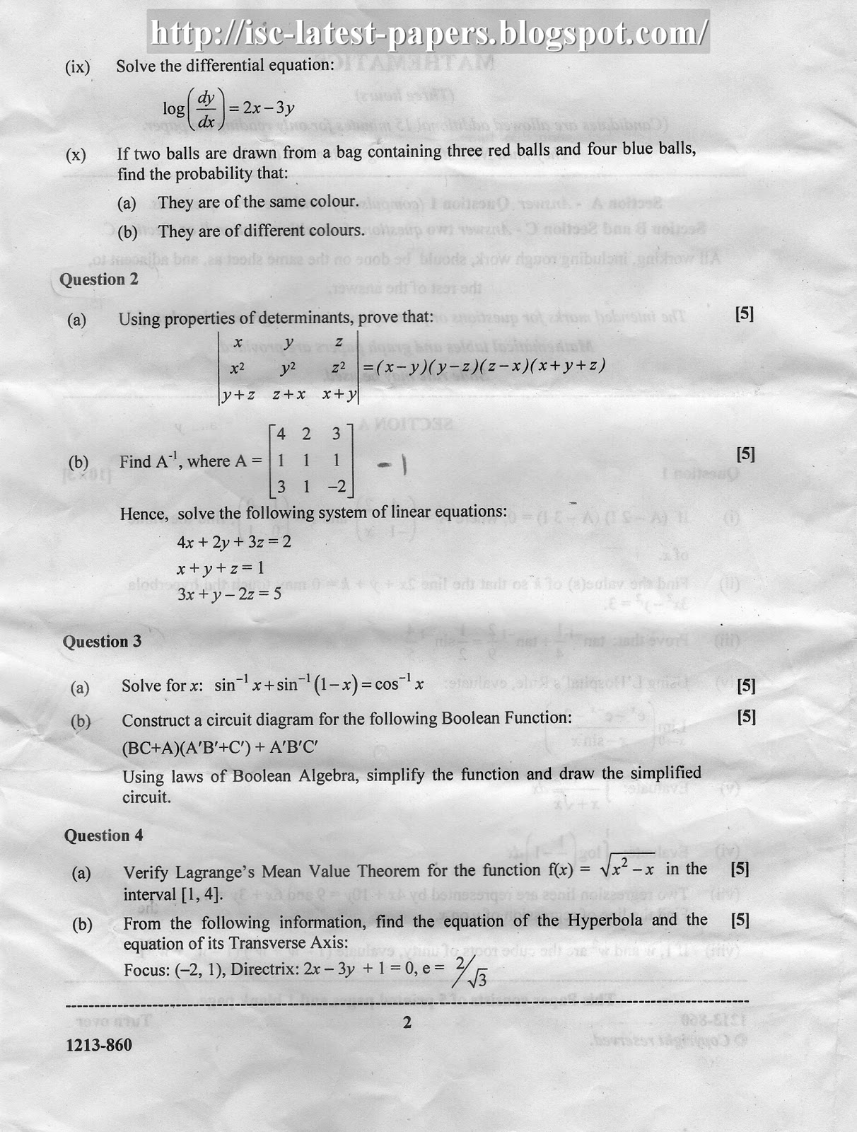 Math essay questions